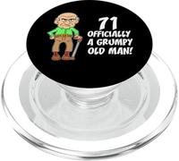 71 Officially Grumpy Old Man Over The Hill Funny PopSockets PopGrip for MagSafe