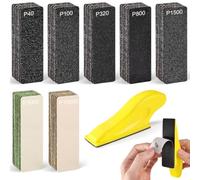 71 PCS Mini Detail Sanding Kit, 40-10000 Grit Wet and Dry Sandpaper | Hook and Loop Sand Paper with Hand Sanding Block for Tight Narrow Spaces, Wood, Auto, Metal, Glass, Resin, Crafts, DIY