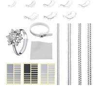 71 PCS Ring Size Adjuster for Loose Rings, 8 Sizes Ring Band Sizer Invisible Rings Sizers Measuring Tool Spiral Ring Tightener Resizer for Jewelry Spacer Stickers
