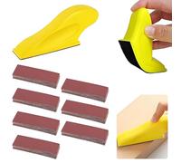 71 Pieces Sandpapers and Micro Sander Kit, 80 to 240 Grit Wet and Dry Sand Paper, Mini Hand Sanding Block with Hook and Loop for Wood Work Finishing DIY Polishing Sanding
