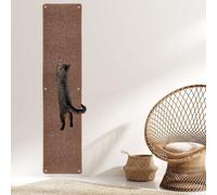 71" X 15.8" Thickened Cat Wall Climbing Carpet, Extra Large Cat Wall Scratcher Mat Imitation Sisal Wall Mounted Cat Scratcher with 16 pcs Fixed Nails for Indoor Furniture Couch Sofa Protection(Coffee)
