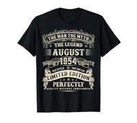 71 Year old Bday Gifts For Men August 1954 71st Birthday T-Shirt