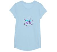71 Years of Force Birthday Gift Cosmic Celebration T-Shirt, Girls, Baby Blue, XS