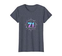 71 Years of Force Birthday Gift Cosmic Celebration T-Shirt, Women, Heather Blue, XS