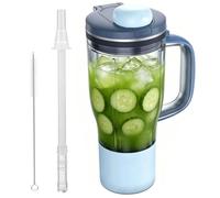 710ml Travel Tumbler with Leakproof Lid Compatible with Ninja BlendBoss Blender DB351 & DB301 Series, for Ninja Blendboss Extra Cup Replacement Parts, BPA-Free & Dishwasher Safe (Cyberspace)