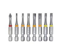711L 8 PCS of 50mm 1/4" Hex Bits Color coded I 8 Pieces S2 Steel Philips Torx Hex Screwdriver Tips I EDC Tool Set …