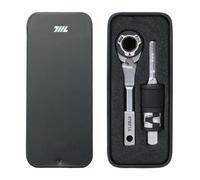 711L EDC Ratchet Wrench MK2 + Bit Extension Tool Bundle for Leatherman | Flat bit adapter compatible | 60-tooth ratchet | 1/4" hex bit & socket drive | multitool screwdriver accessory | Taiwan made