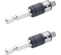 711L Hex Bit and Square Drive Socket 2 in 1 Extension - Swap Sockets in for Screwdriver Bits with A Flick of Fingers - 2PCS