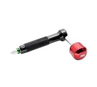 711L Lollipop Bit Driver - Pocket Screwdriver with Retractable Lever for Extra Torque (Aluminum Red Black)