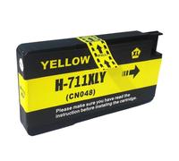 711XL 711 Ink Cartridge, Compatible with HP, Designjet T120 T520 | Black Cyan Magenta Yellow, 4PCS, with chip, for inkjet printer(1Yellow)