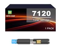 7120 Toner Cartridge Compatible For Xerox VersaLink C7120 C7125 C7130 | 7120 Toner Cartridges Replacement For C7120 C7125 C7130, With chip, 31000/ 20000 pages(Cyan)