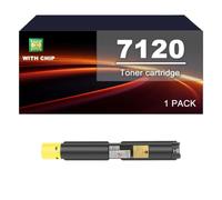 7120 Toner Cartridge Compatible For Xerox VersaLink C7120 C7125 C7130 | 7120 Toner Cartridges Replacement For C7120 C7125 C7130, With chip, 31000/ 20000 pages(Yellow)