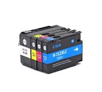 712XL Ink Cartridge Compatible For HP OfficeJet Pro T210/T230 | T250/T630/T650, Black 80ml, Color 29ml, 4-Color Replacement Set