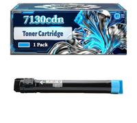 7130cdn Toner Cartridge Compatible for Dell 7130cdn 7130dn Printers, With Chip Large Capacity 19000 Pages (1 Pack Cyan)