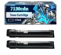 7130cdn Toner Cartridge Compatible for Dell 7130cdn 7130dn Printers, With Chip Large Capacity 19000 Pages (2 Pack Black)