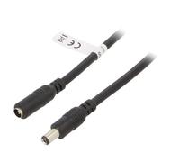 71400 cable DC 5.5/2.1 plug, DC 5.5/2.1 socket 0.5mm² black Goobay
