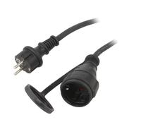 71475 extension cable 3 x 1.5 mm² sockets: 1 PVC black 10 m 10A Goobay