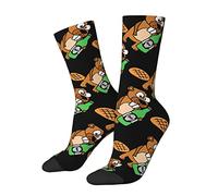 716 Sports Socks Beaver Drinking Beer Men’S Socks Comfortable Football Walking Socks Breathable Hiking Basketball Socks 40Cm