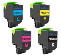 71B20 High Yeild Toner Cartridge Replacement for Lexmark CS317dn,4-Pack