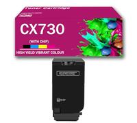 71C2HK0 71C2HC0 71C2HM0 71C2HY0 Toner Cartridge, Compatible BK/C/M/Y Toner Replacement for Lexmark CS730de CS735de CX730de CX735adse CX737adzse Printers, High Yield,Black-1Pack