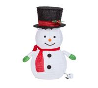 71cm Battery Operated Light up Pop up Snowman with Cool White LEDs Samuel Alexander White One Size