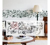 71cm Border Bird Grass Flower Stencils Custom Reusable Oversized Dimensional for Furniture for Ceiling Premium DIY Decorative Wall Art Home S662