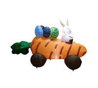 ＡＷＨＡＯ 71inch Easter Outdoor Decorations 5.91ft Easter Inflatables Bunny with LED Lighted Carrot Egg for Blow Up Yard Family Happy Easters Party Holiday Outside Indoor Garden Lawn Home Decor