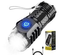 71Nmly Three-Eyed Monster Flashlight Super Bright Hand Dimmable Rechargeable LED Torch Thumb Waterproof Mini Compact Flashlights Outdoor cleaning brush