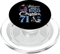 71st Birthday Black Queen Chapter 71 Fabulous Since 1955 PopSockets PopGrip for MagSafe