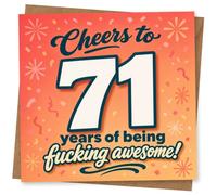 71st Birthday Card for Her, Funny Design