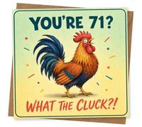 71st Birthday Card for Her, Funny Design