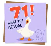 71st Birthday Card for Her or Him, Funny Design