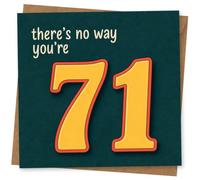 71st Birthday Card for Him or Her, Funny Design
