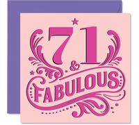 71st Birthday Cards for Women, Fabulous