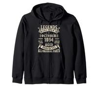 71st birthday Gifts for Men 71 Years Old Bday October 1954 Zip Hoodie