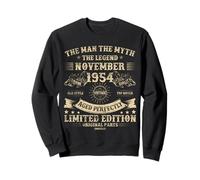 71st Birthday Gifts For Men November 1954 71 Year Old Bday Sweatshirt