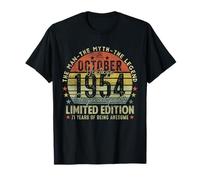 71st Birthday Gifts Vintage October 1954 71 Years Old Men T-Shirt