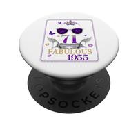 71st Birthday Queen Chapter 71 Fabulous Since 1955 Women PopSockets Adhesive PopGrip