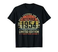 71st Birthday Real Legends November 1954 71 Years Old Men T-Shirt