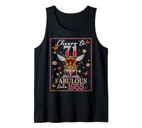 71st Birthday Women Cheers to 71 Years Fabulous Since 1955 Tank Top