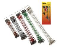 72/100 Pcs Fishing Wire Trace Leaders with Rolling Swivels and Snaps for Pike 13/15/18/20/25CM (100 Pcs Five Colors)