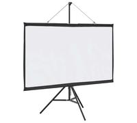 vidaXL Projection Screen - 72 Inch Home Theater Matte White, Polyester/Iron, Tripod, Portable for Movie/Presentation