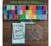 72/48 colors box set hama beads toy 2.6/5mm perler educational Kids 3D puzzles diy toys fuse beads pegboard sheets ironing paper 2400PCS