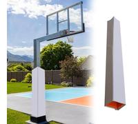 72" Basketball Hoop Padding Wrap - Durable Boxing Style Pole Protector for 2"-12" Columns, Ideal for Cars, Trees & Workouts, White, 5"x5" (13x13cm)