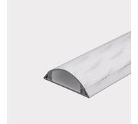 72" Cable Cover Kit - Thick Aluminum Alloy Wire Trunking, Adhesive Cable Hider, 2 PCS White (1.6" W) - Ideal for Organizing Red, Yellow, and White Cords