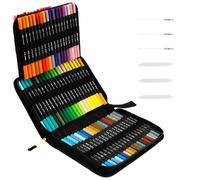 72 Colours Dual Tip Colouring Brush Felt Tip Pens Acrylic Paint Marker Colouring Pens for Adults Soft Tips Dual Tips Watercolour Brush Quick Drying Odorless Markers Brushs Pen for Sketch Pattern
