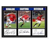 72. cristiano ronaldo eric cantona david beckham manchester united legends Signed photograph A4 (21 X 297 CM) print ####(REPRINT) #####