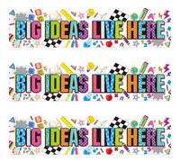 72 Feet Big Ideas Live Here Classroom Bulletin Borders for Back to School Classroom Bulletin Board Decoration