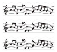 72 Feet Musical Notes Bulletin Board Borders Trim for Music Classroom Back to School Room Wall Decor Music Concert Party Decoration