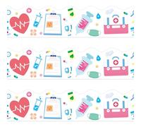 72 Feet Nurse Healthcare Workers Bulletin Board Borders for Nurse Day Party Decoration Doctor Appreciation Week Medical Nursing Nurse School Graduation Classroom Bulletin Board Hospital Décor(White)